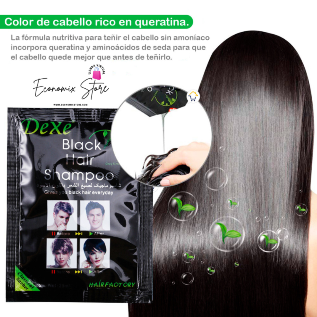 Shampoo Cubre Canas - Color Negro Caja X10